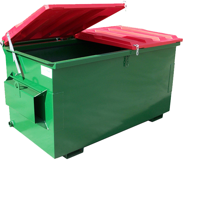 Green with red cover twin lids
